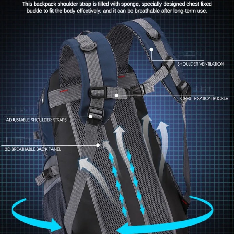 40L Outdoor-Wandertasche – Vielseitiger Reiserucksack für Herren & Damen